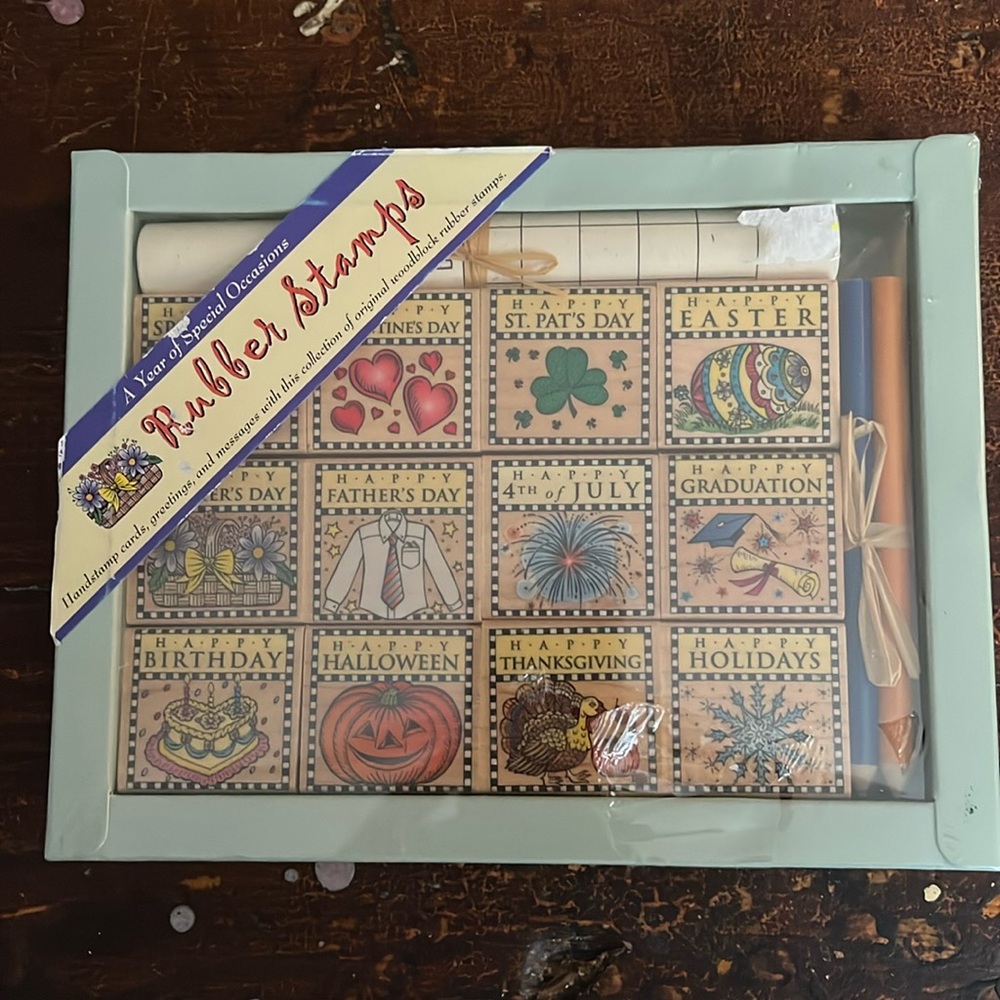 Vintage Hero Arts Rubber Stamp Kit NIB